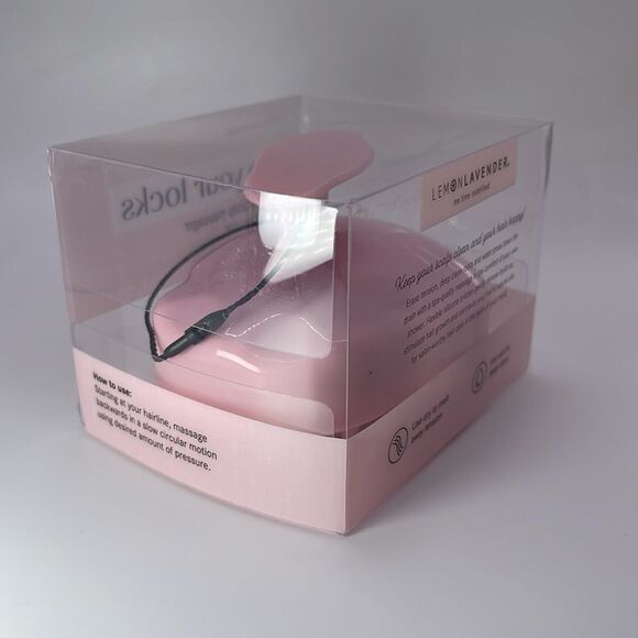 NIB Lemon Lavender Love Your Locks Wet & Dry Scalp Massager (Pink) - Picture 4 of 5